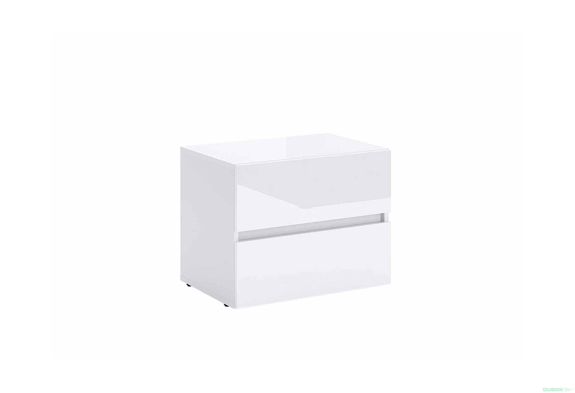 Noční stolek 2šx Lesklý Bílý Mija - Fotografie 4 Fotografie 4 - Noční stolek 2šx Lesklý Bílý Mija