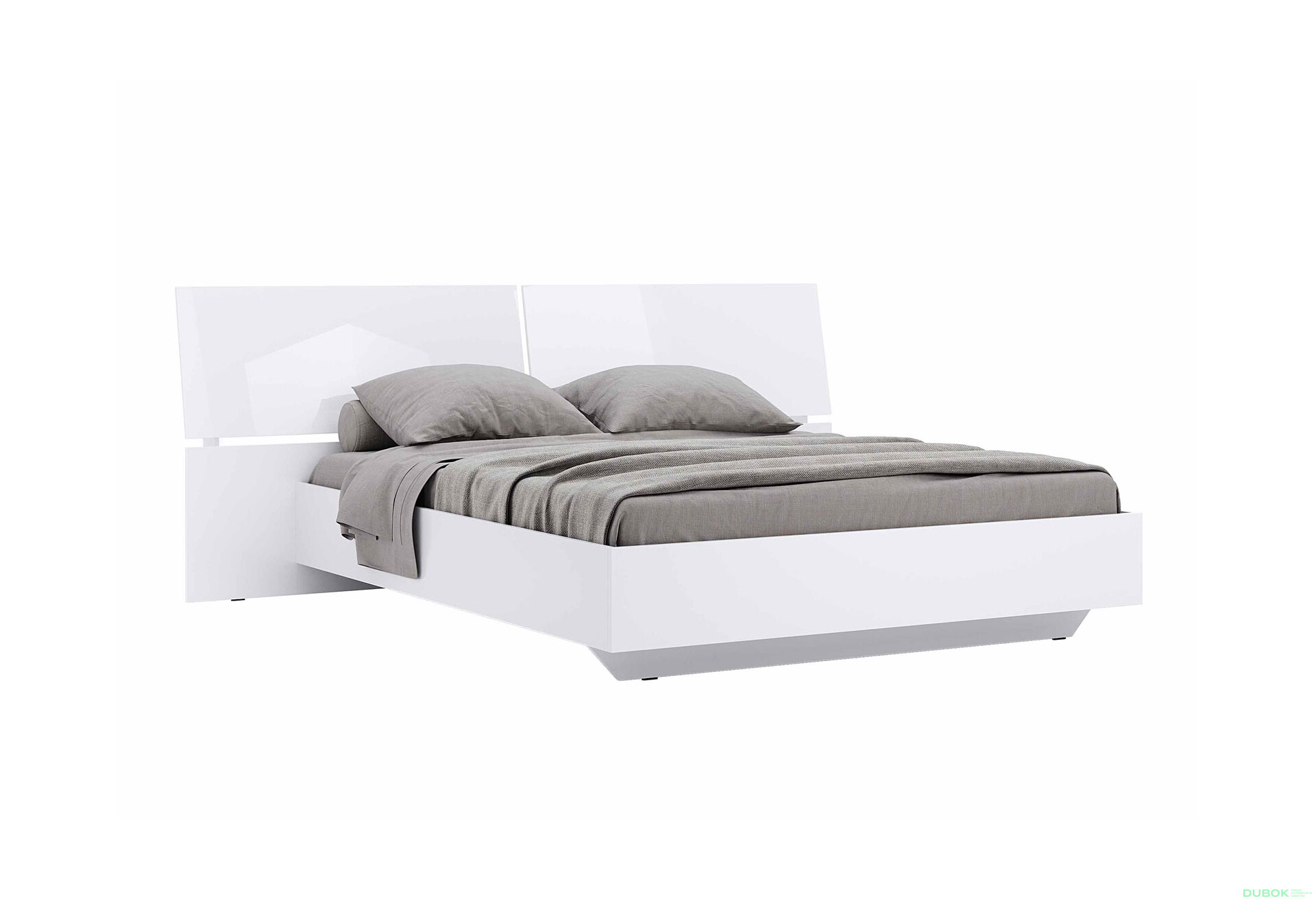 Postel 1.6x2.0 bez rámu Lesklá Bílá Mija - Fotografie 5 Fotografie 5 - Postel 1.6x2.0 bez rámu Lesklá Bílá Mija