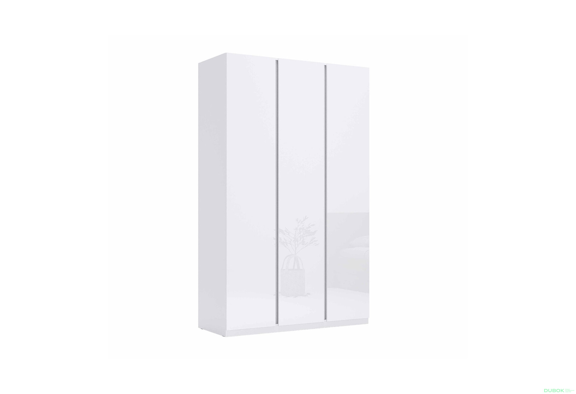 Skříň 3dv Bez zrcadel Lesklá Bílá Mija - Fotografie 3 Fotografie 3 - Skříň 3dv Bez zrcadel Lesklá Bílá Mija