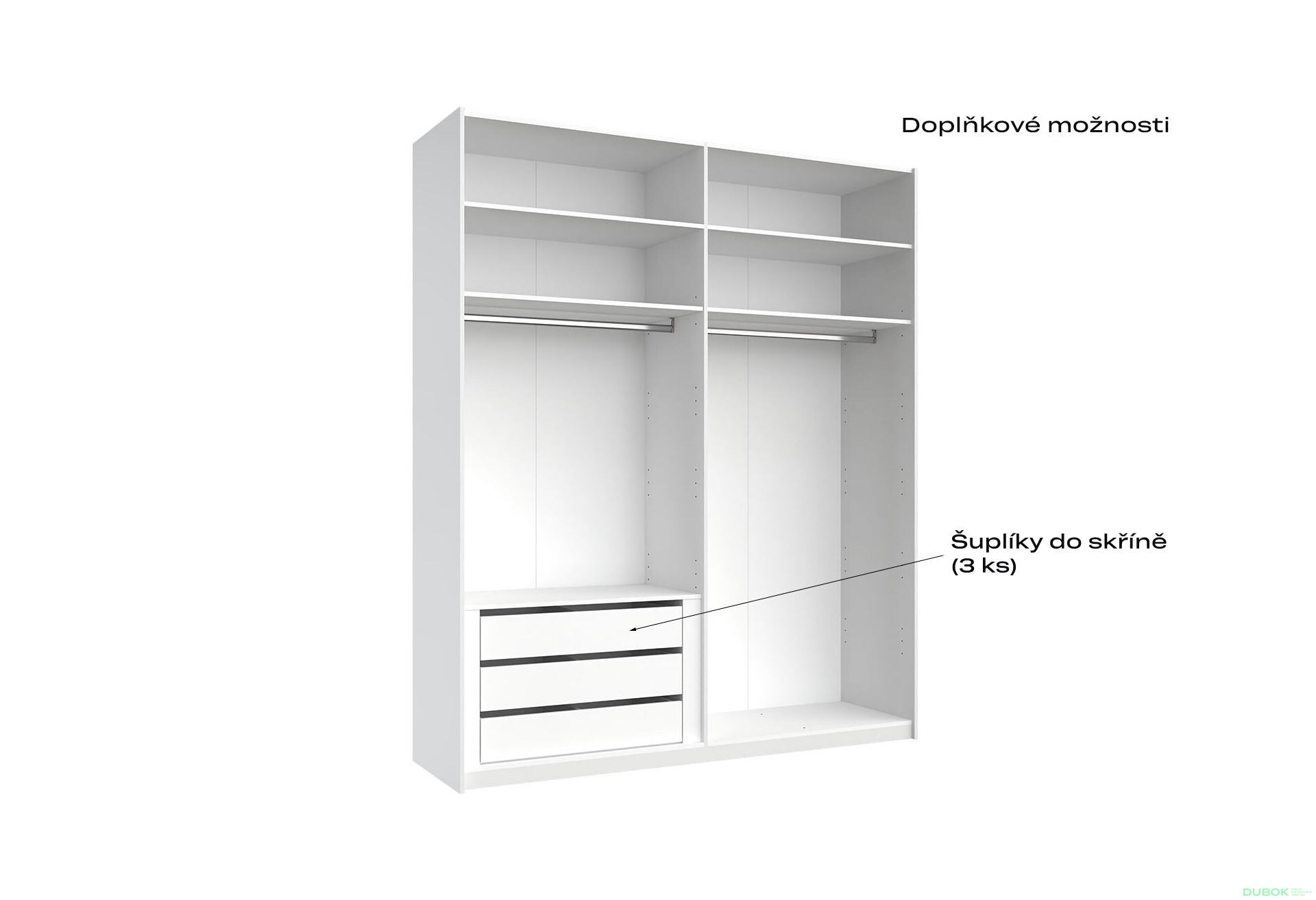 Skříň s posuvnými dveřmi 2.0x2.4 m, šedý lesk / zrcadlo Megy - Fotografie 5 Fotografie 5 - Skříň s posuvnými dveřmi 2.0x2.4 m, šedý lesk / zrcadlo Megy