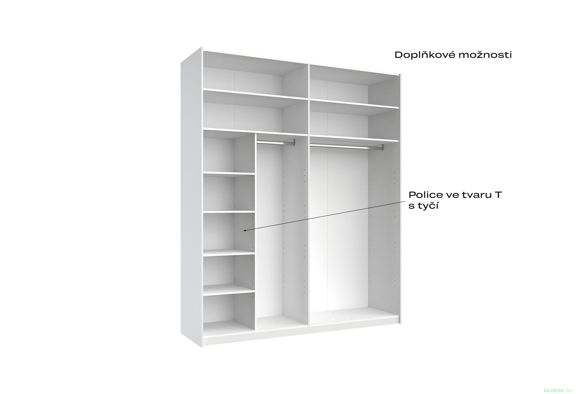 Skříň s posuvnými dveřmi 2.0x2.4 m, šedý lesk / zrcadlo Megy - Fotografie 4 Fotografie 4 - Skříň s posuvnými dveřmi 2.0x2.4 m, šedý lesk / zrcadlo Megy