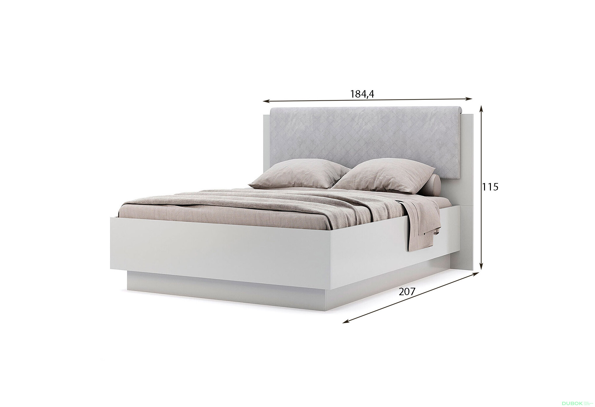 Postel 1,6 m výsuvná s rámem šedý lesk Megy - Fotografie 4 Fotografie 4 - Postel 1,6 m výsuvná s rámem šedý lesk Megy