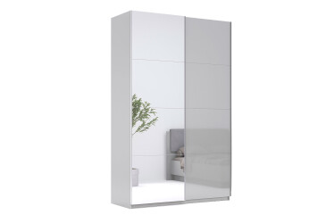 Skříň s posuvnými dveřmi 1,5x2,4 m lesklá / zrcadlo Megy