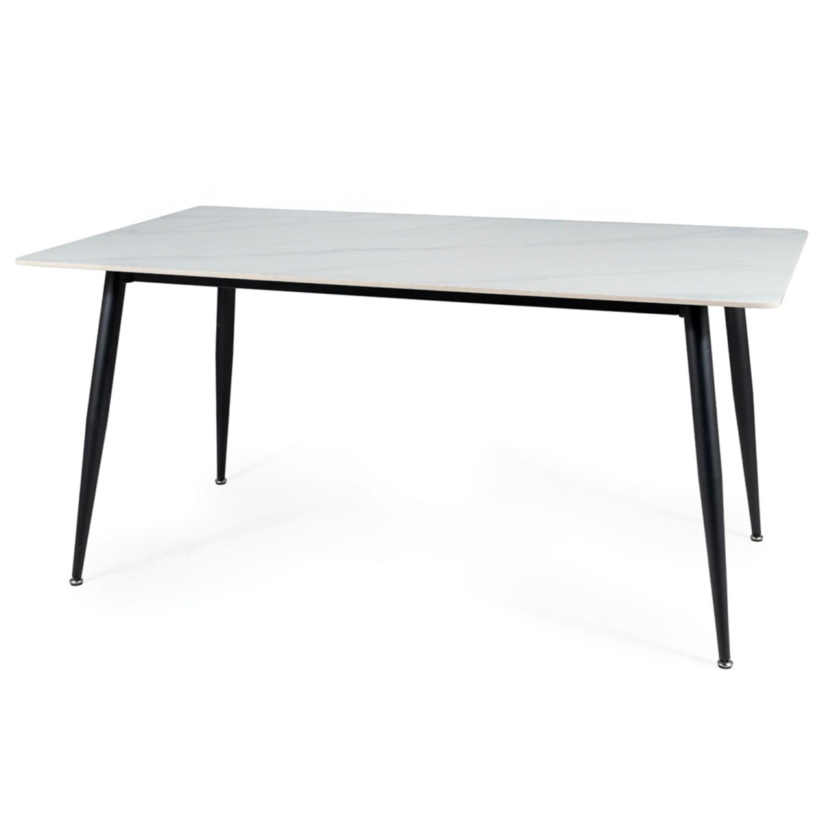 

Stůl Rion 160x90 mramorový efekt, bílý / černý mat