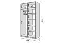 Fotografie 2 - Modul № 2Š-1000*2050 DTD 18 mm bílý