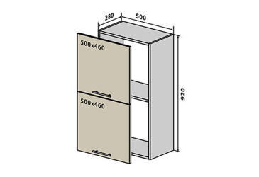 V59 Skříňka 2D 50 RioLine / RіoLаіn Matná