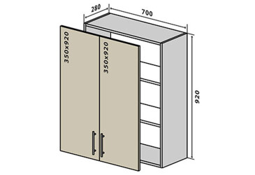 V88 Skříňka 2D 70 RioLine / RіoLаіn Matná