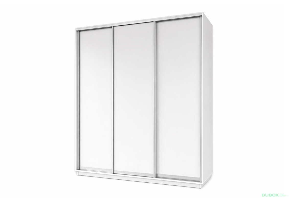 Skříň s posuvnými dveřmi 2200x2700x600 3LTD nymphaea alba, profil stříbrný