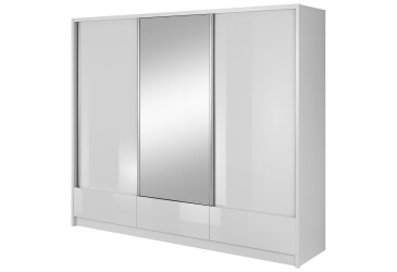 Skříň Aria I 250 bílý / bílý lesk