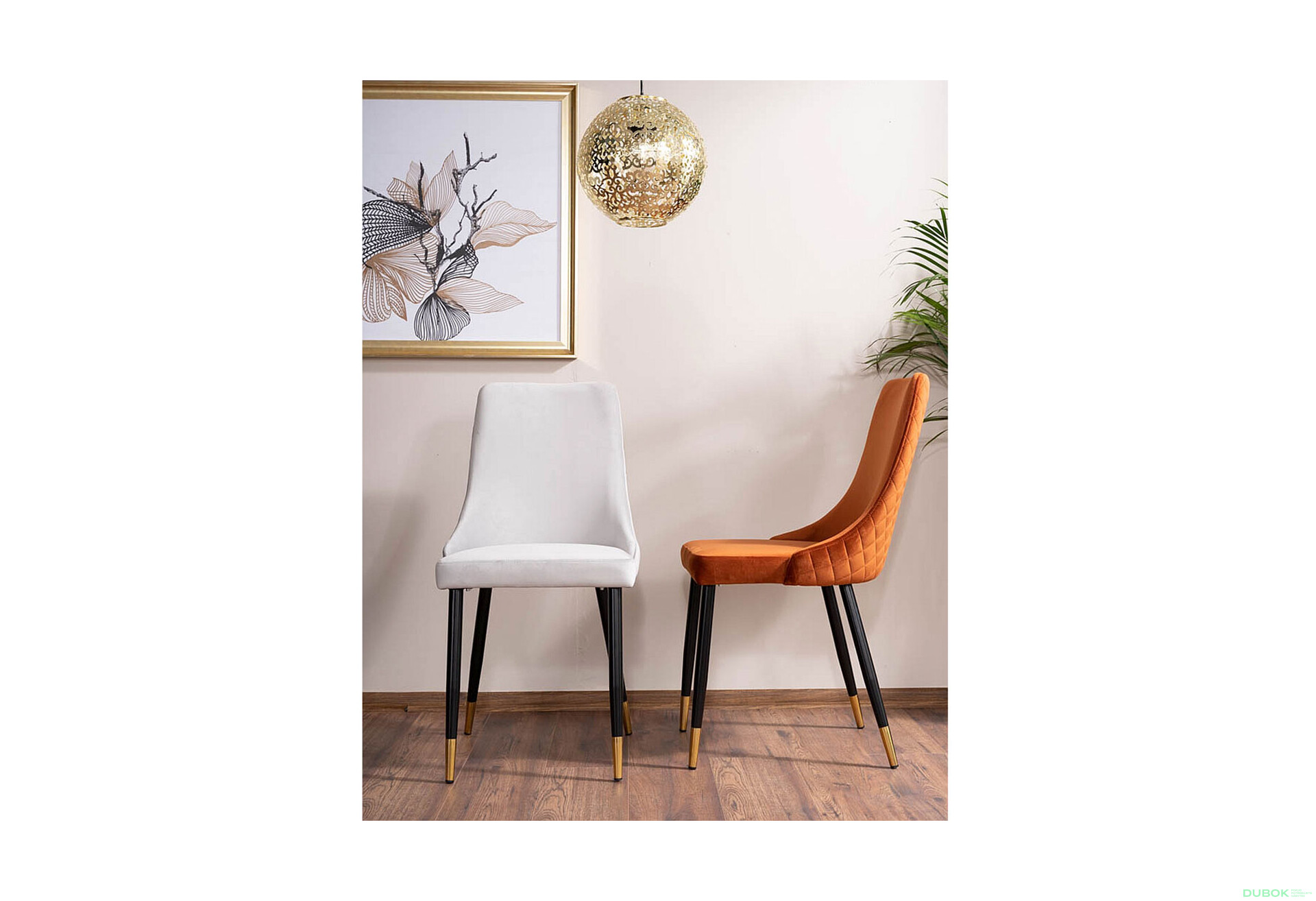 Fotografie 4 - Židle Piano Velvet světle šedý Bluvel 03, kov černý / zlatý