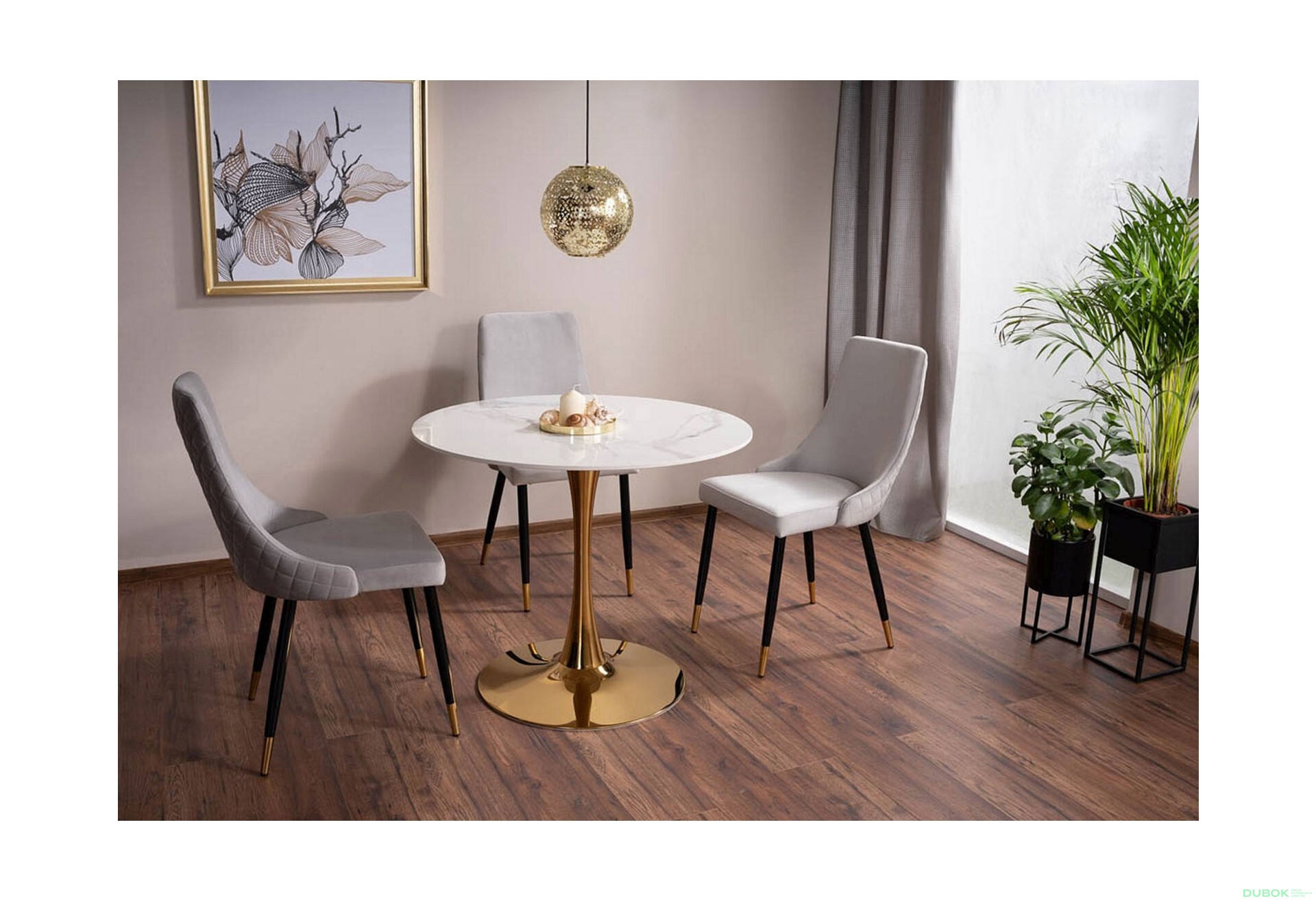 Fotografie 9 - Židle Piano Velvet světle šedý Bluvel 03, kov černý / zlatý