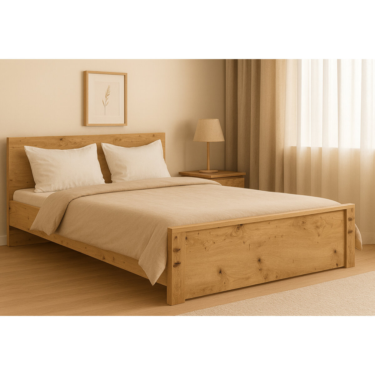 Postel 160x200 dub artisan Ayson (obrázek 2)