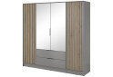 Fotografie 1 - Skříň 4D se zrcadlem šedá Nelly
