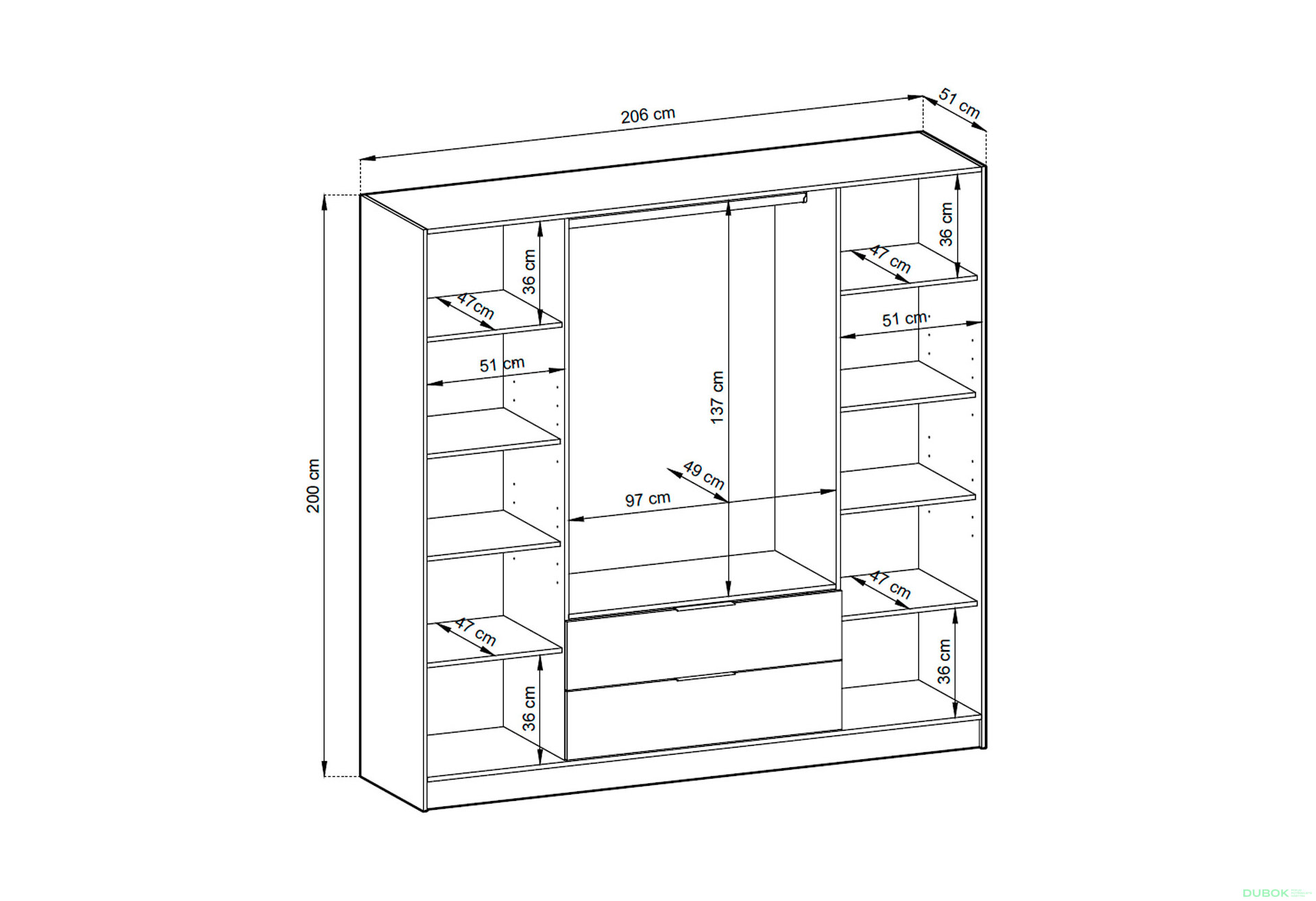 Fotografie 4 - Skříň 4D se zrcadlem šedá Nelly