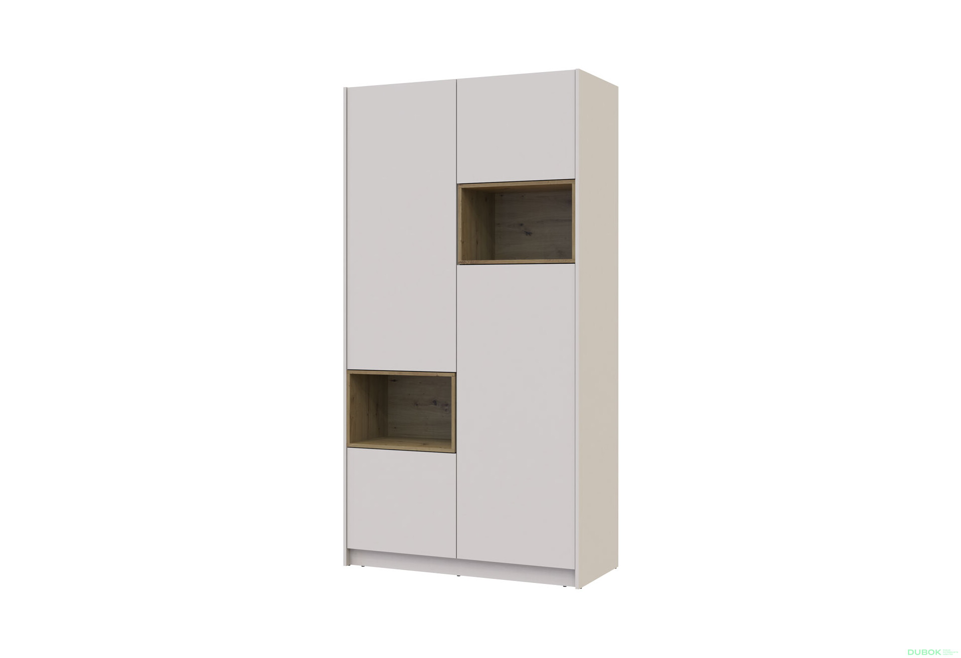 Fotografie 1 - Skříň Dale 2D s výklenkem 115.2х52х220 cm kašmír / dub artisan