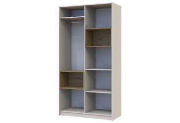 Skříň Dale 2D s výklenkem 115.2х52х220 kašmír / dub artisan