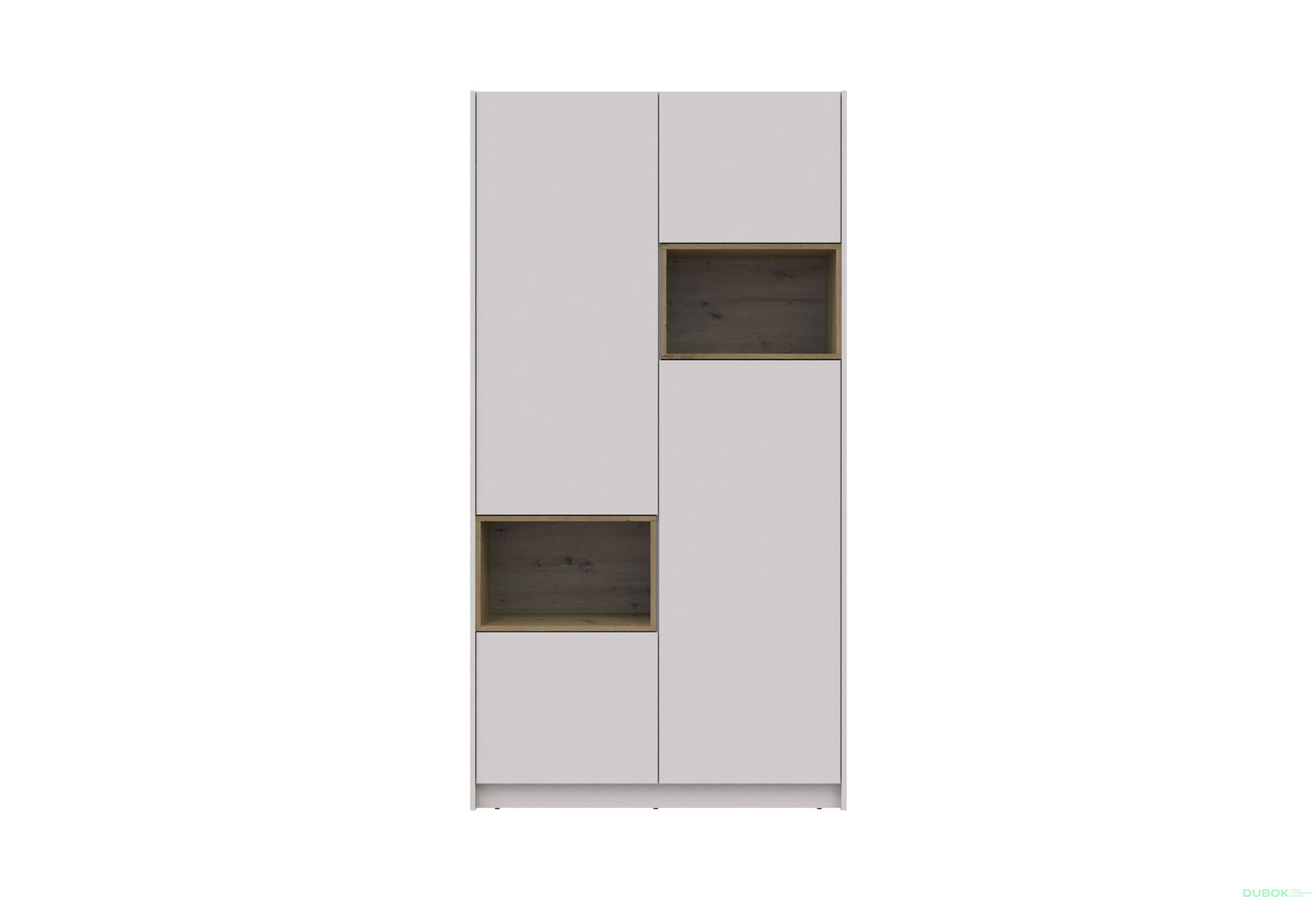 Fotografie 4 - Skříň Dale 2D s výklenkem 115.2х52х220 cm kašmír / dub artisan
