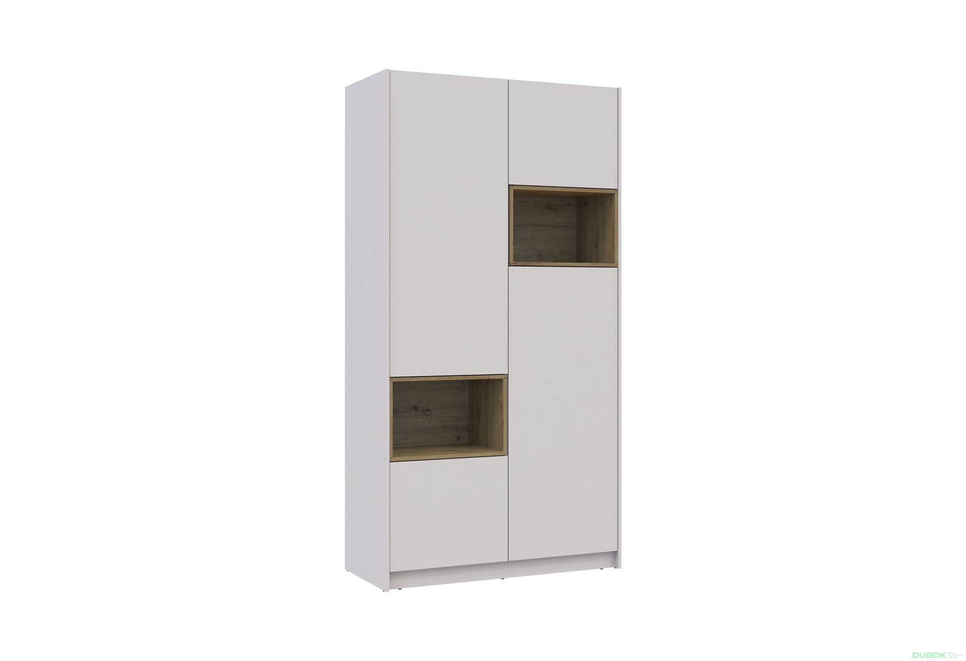 Fotografie 5 - Skříň Dale 2D s výklenkem 115.2х52х220 cm kašmír / dub artisan