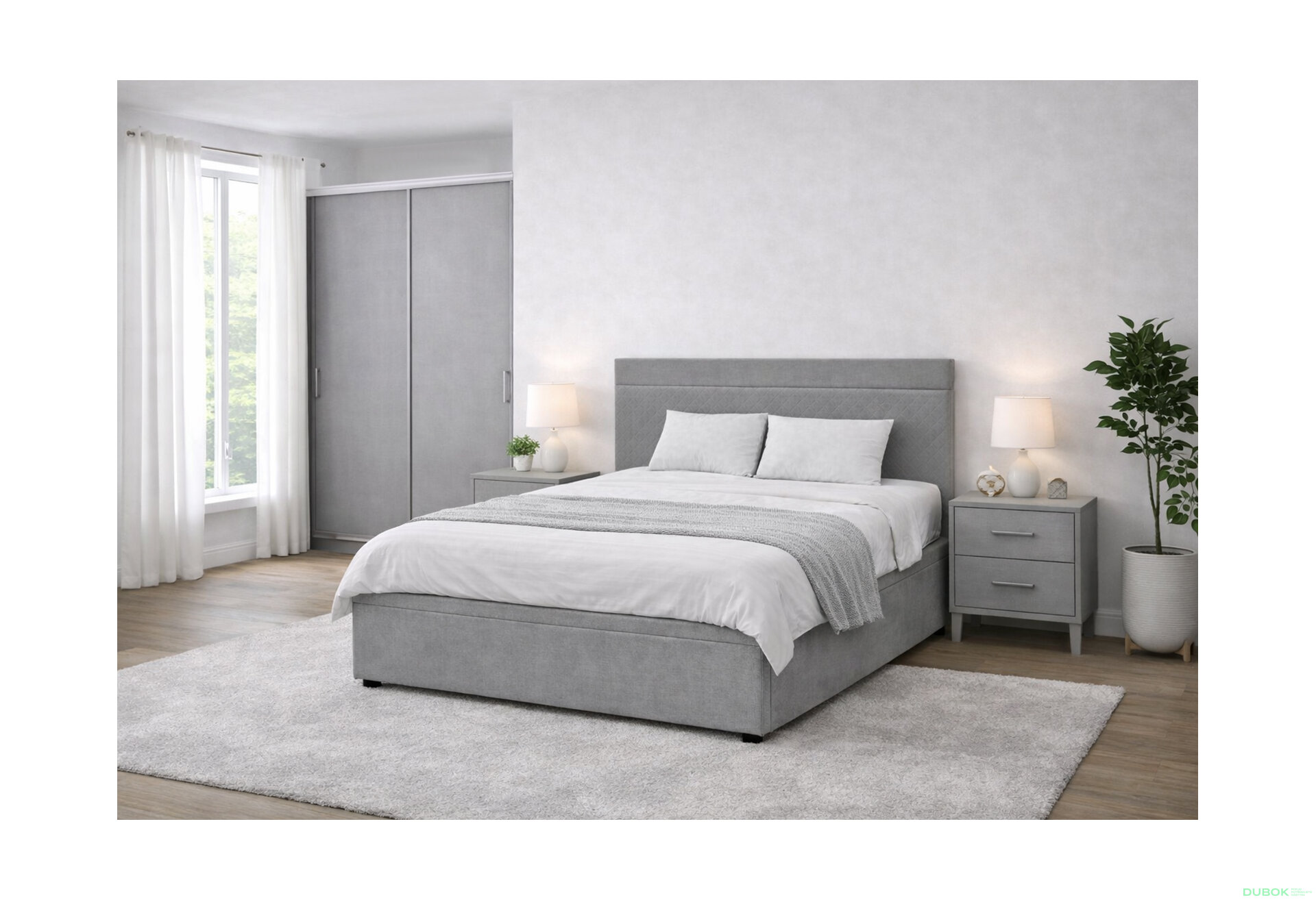 Fotografie 2 - Postel Fro Pik 160x200 s roštem, úložným prostorem Mono 246, šedá