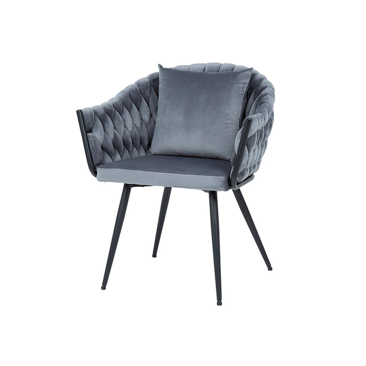 

Židle Nuvo Velvet šedý Bluvel 14, kov černá matná