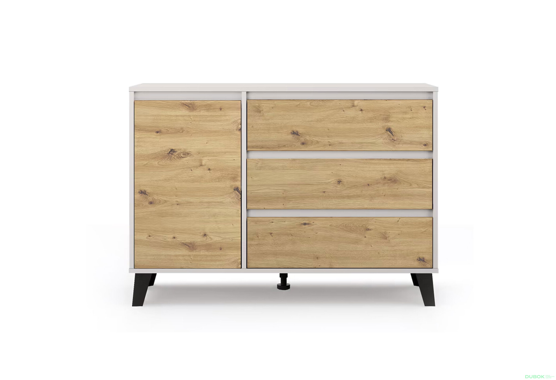 Fotografie 1 - Komoda Borg 1d3s kašmír / dub artisan