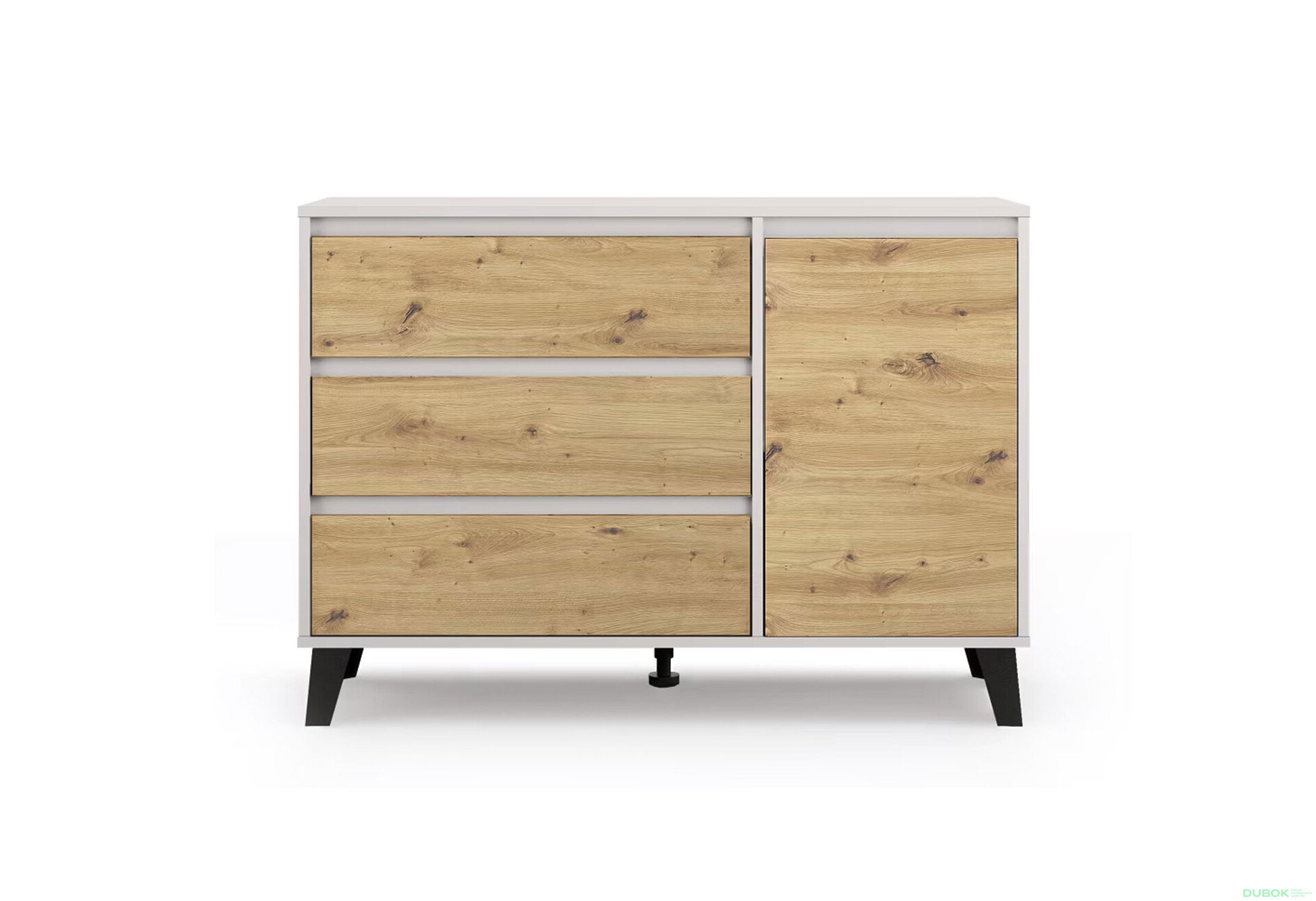 Fotografie 2 - Komoda Borg 1d3s kašmír / dub artisan