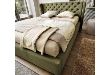 Postel Preston 180x200 Matt Velvet 38 Davis, podhlavník 106, C4 Ořech