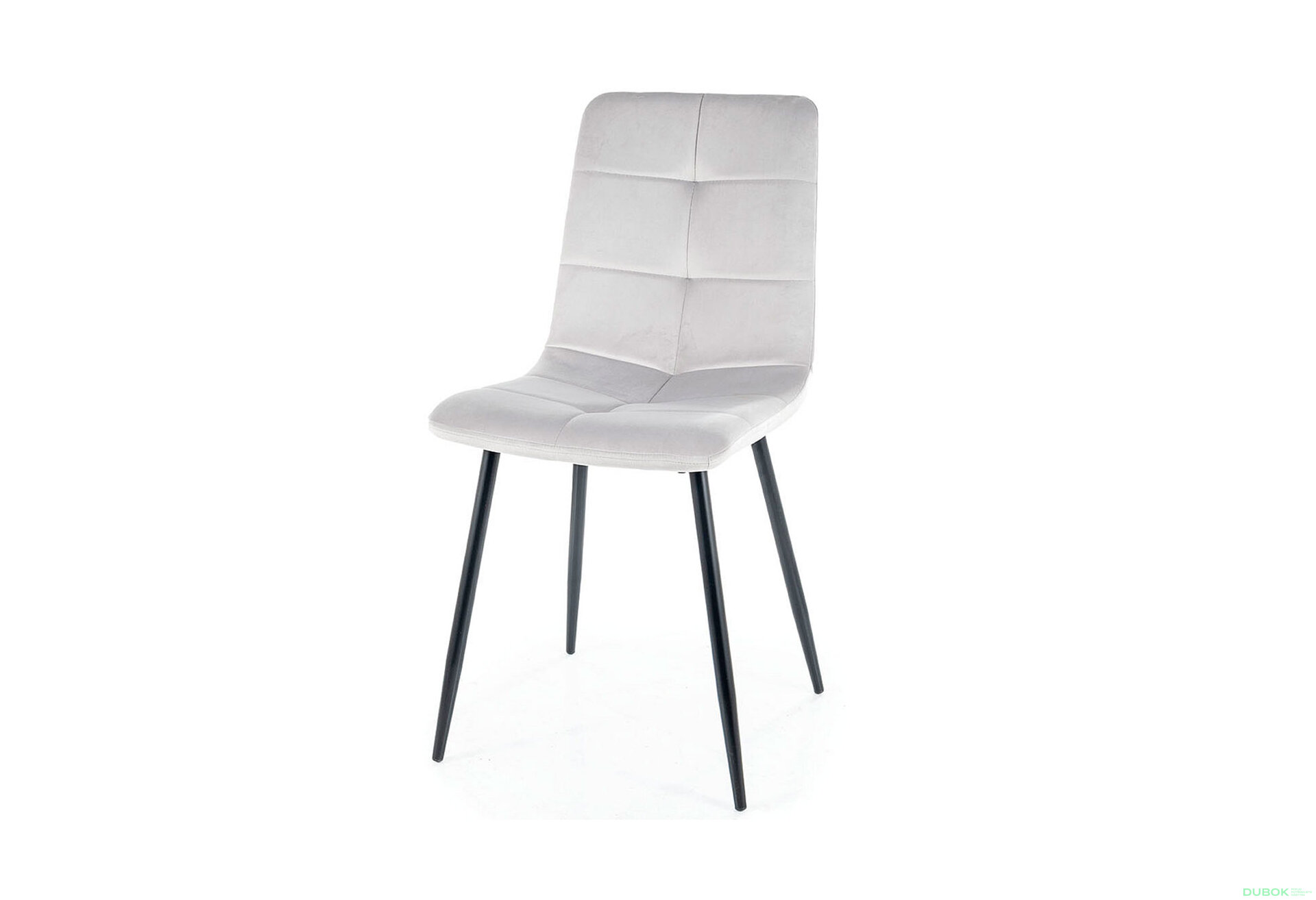 Fotografie 1 - Židle Ivo Velvet světle šedý Bluvel 03, kov černá matná