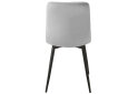 Fotografie 4 - Židle Ivo Velvet světle šedý Bluvel 03, kov černá matná