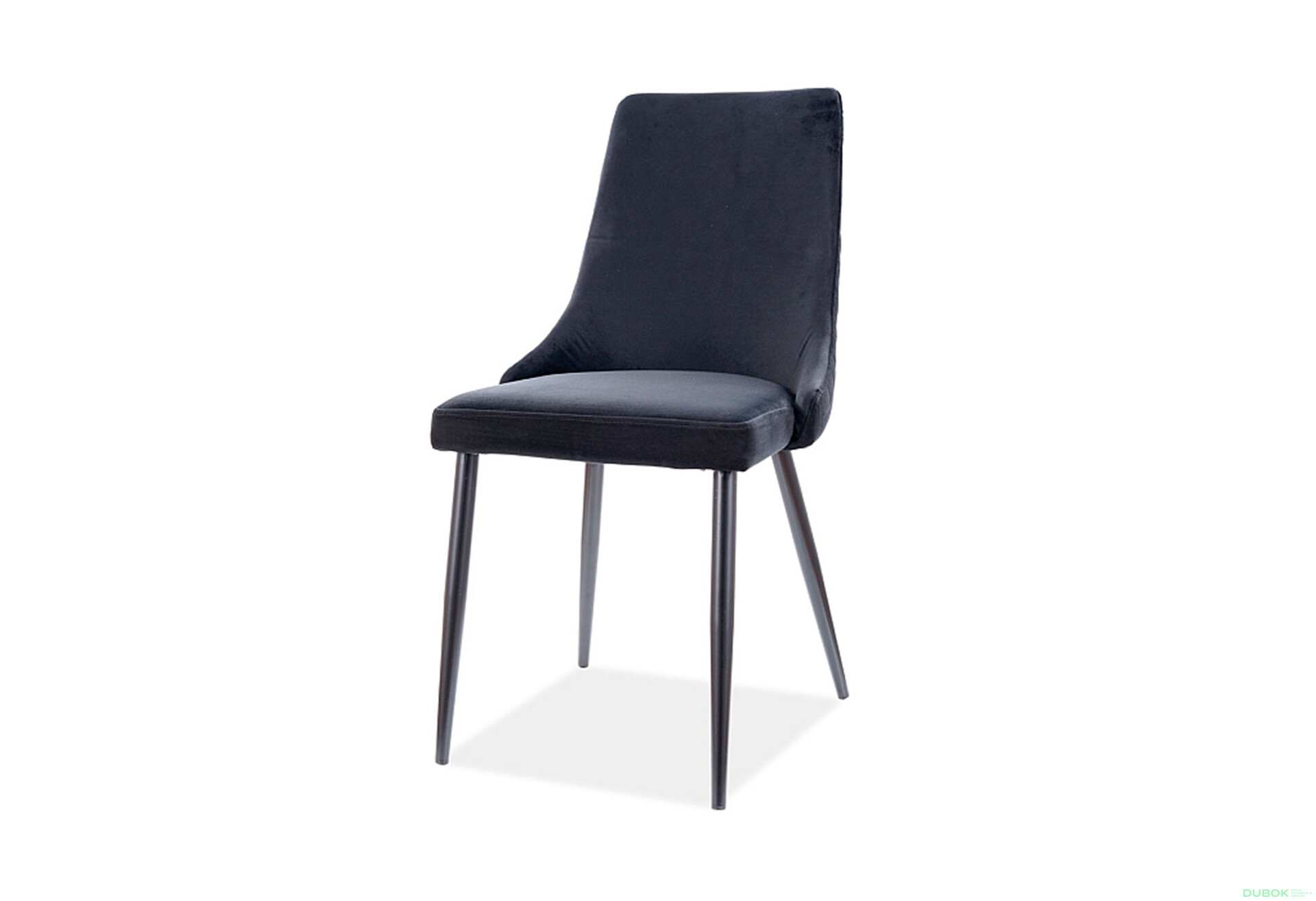 Fotografie 1 - Židle Piano B Velvet černý Bluvel 19, kov černá matná