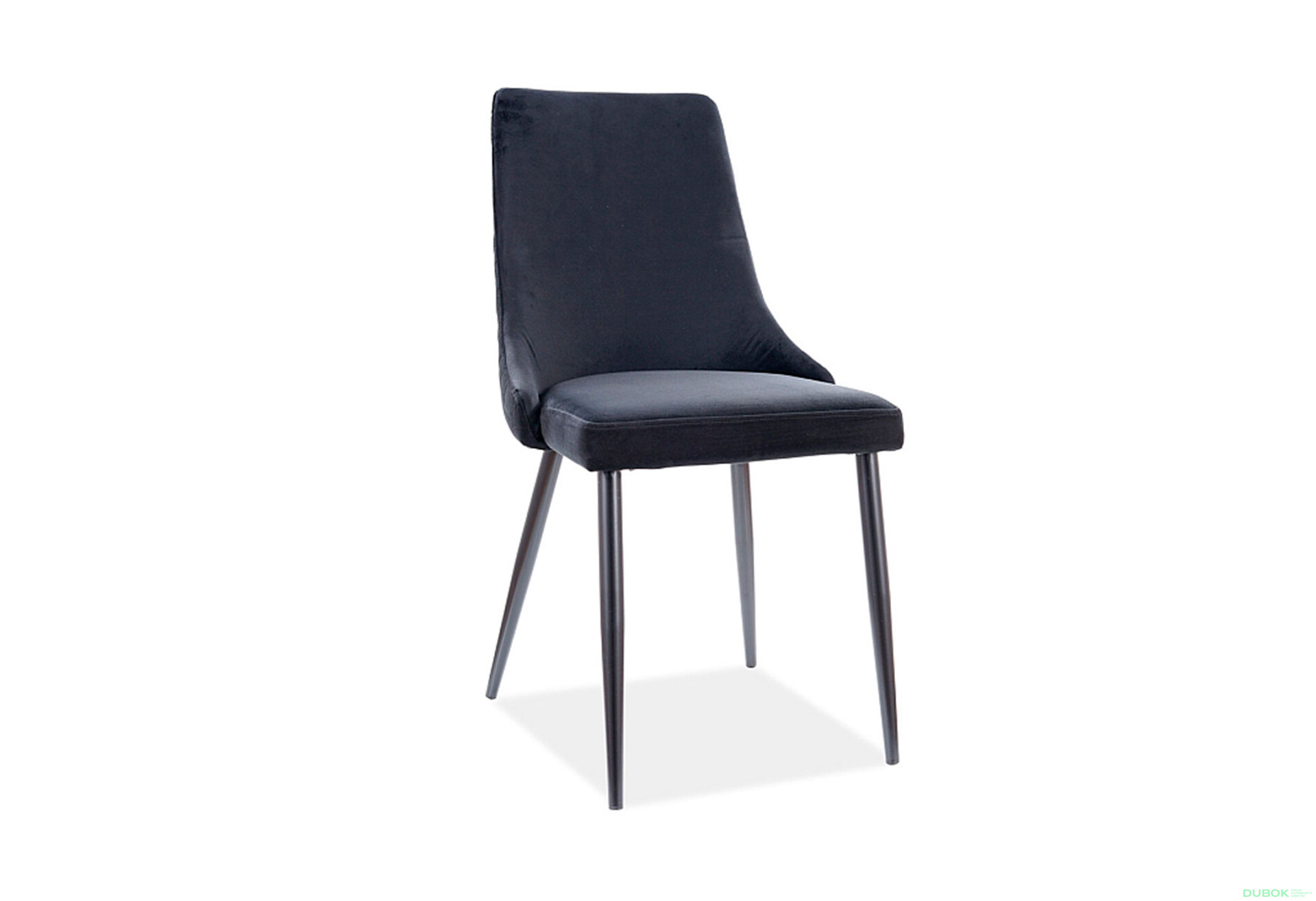 Fotografie 2 - Židle Piano B Velvet černý Bluvel 19, kov černá matná
