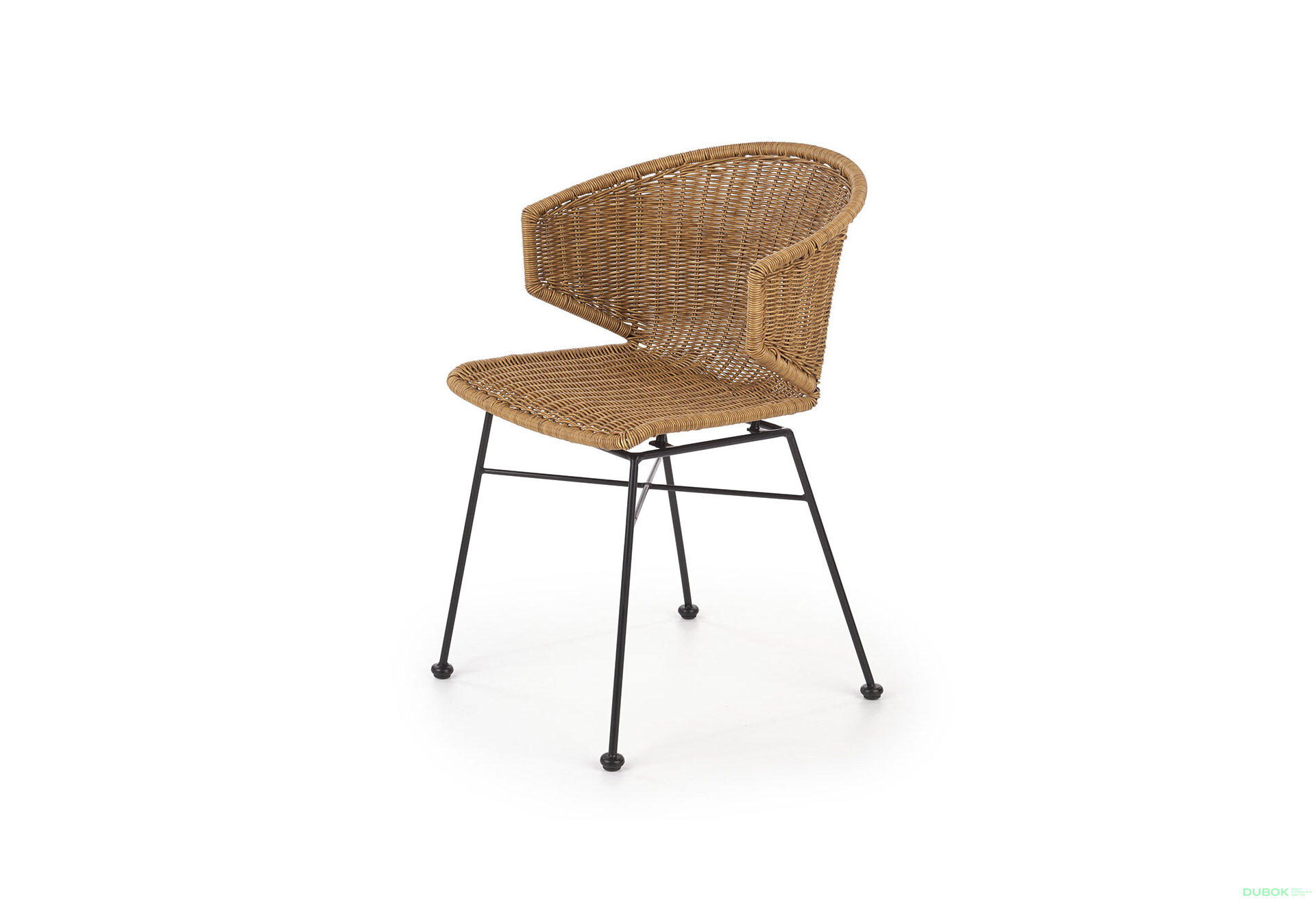 Fotografie 1 - Židle K407 černý kov / přírodní ratan