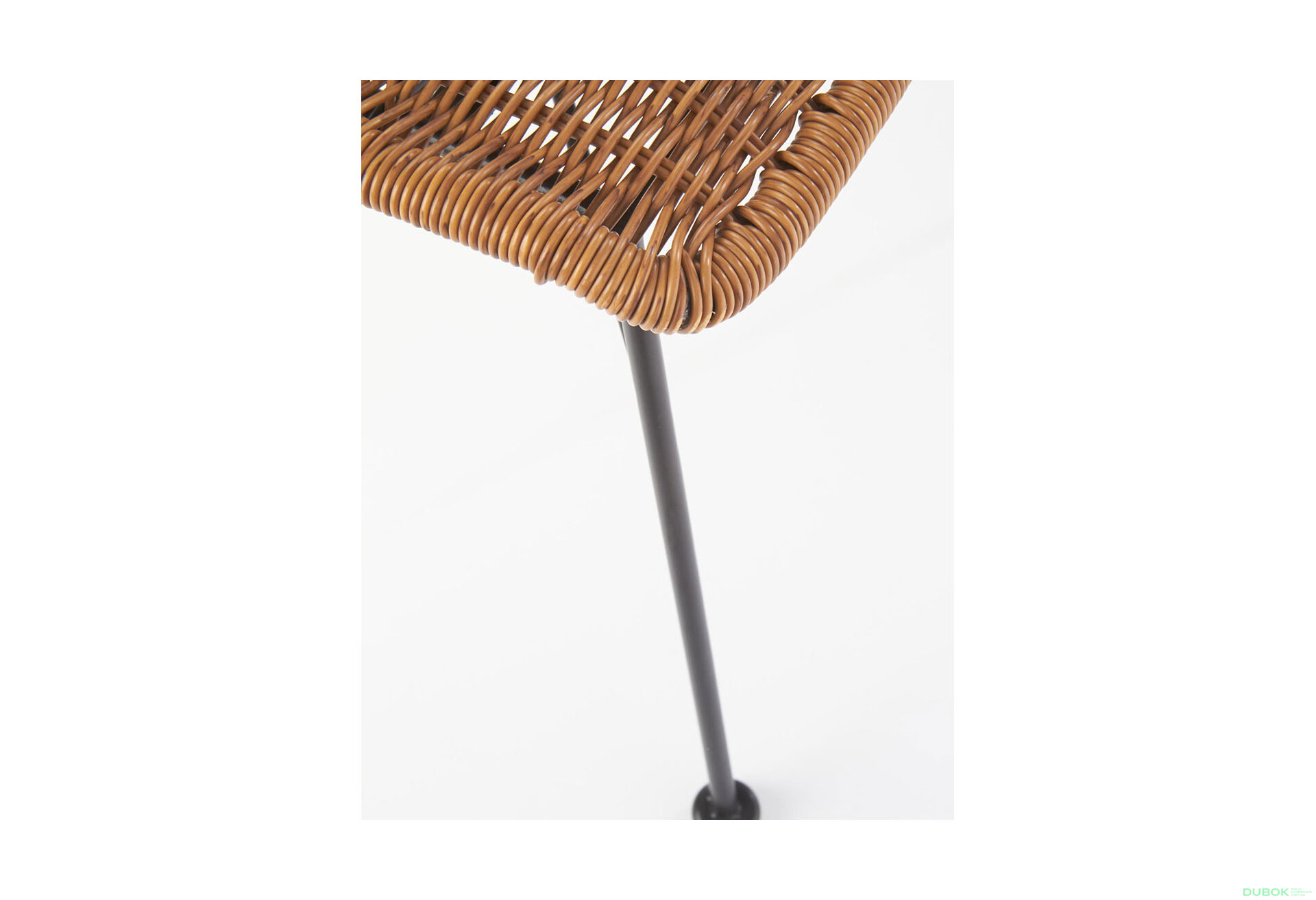 Fotografie 8 - Židle K407 černý kov / přírodní ratan