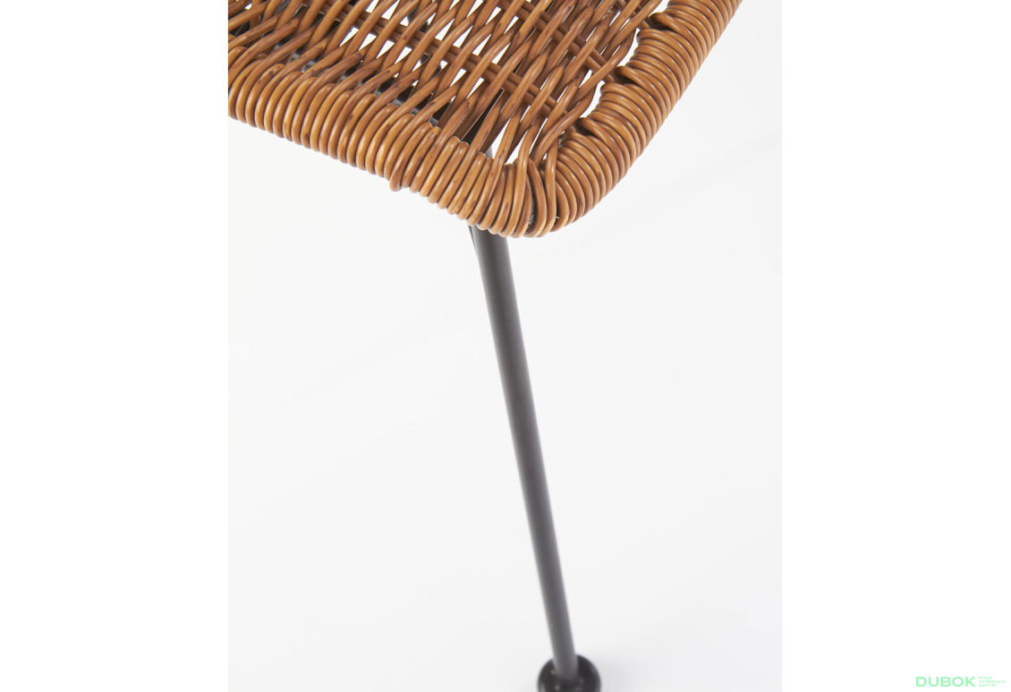 Fotografie 8 - Židle K407 černý kov / přírodní ratan