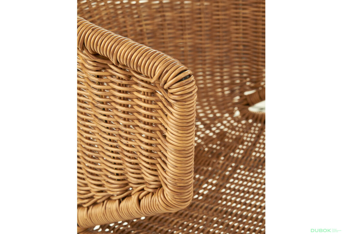 Fotografie 11 - Židle K407 černý kov / přírodní ratan