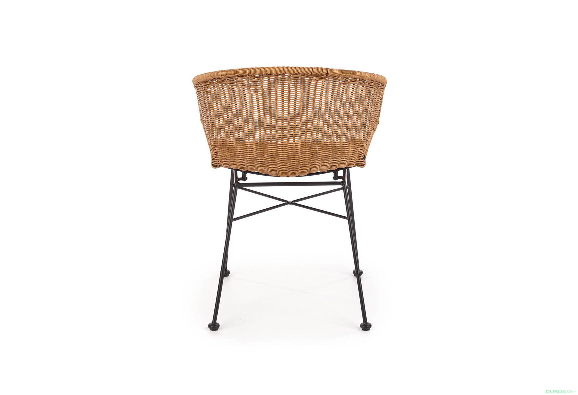 Fotografie 6 - Židle K407 černý kov / přírodní ratan