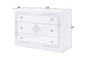 Fotografie 4 - Komoda 3Š, bílý lesk Luiza
