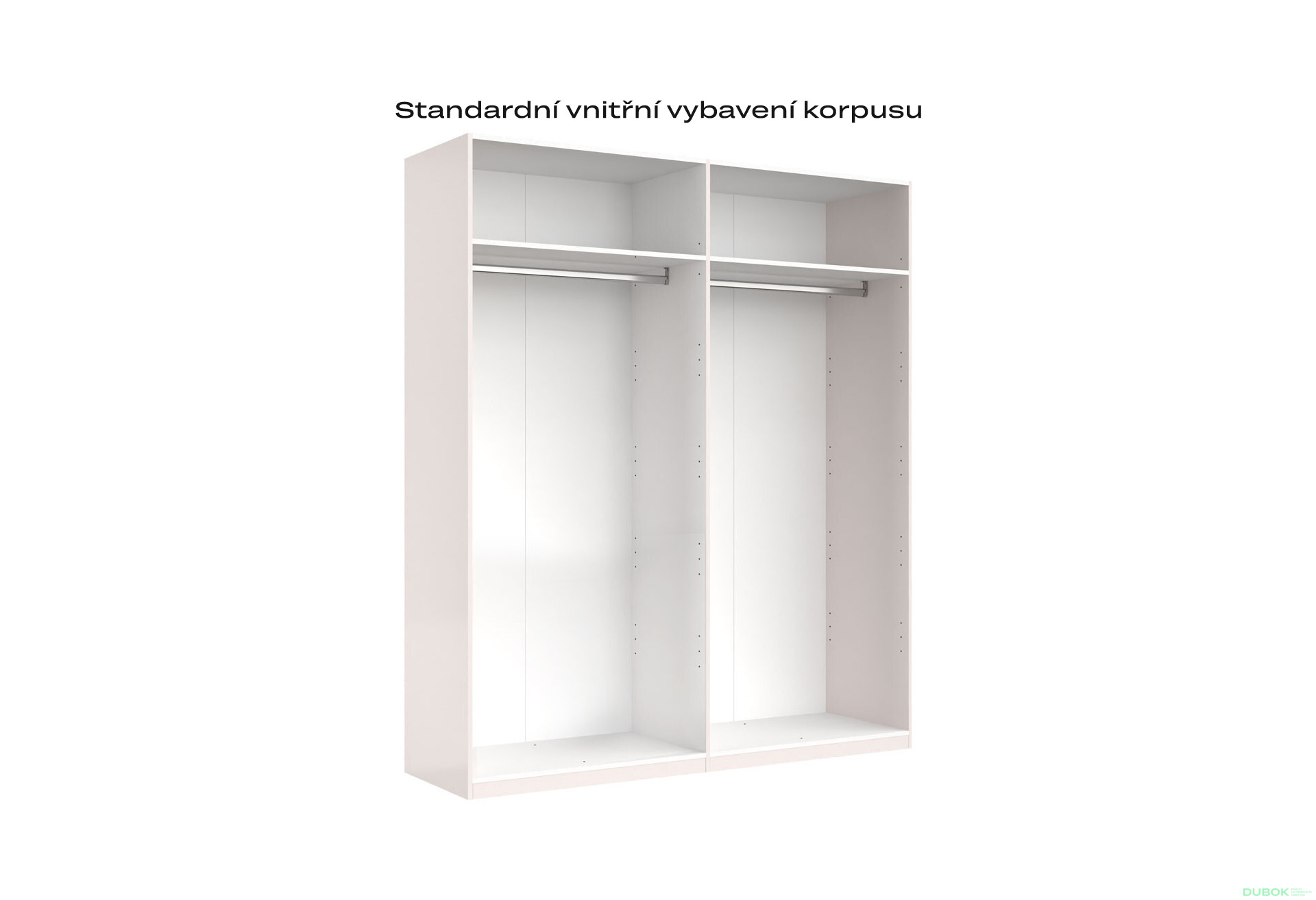 Skříň 4D (bez zrcadel), série N, bílý lesk Luiza - Fotografie 3 Fotografie 3 - Skříň 4D (bez zrcadel), série N, bílý lesk Luiza