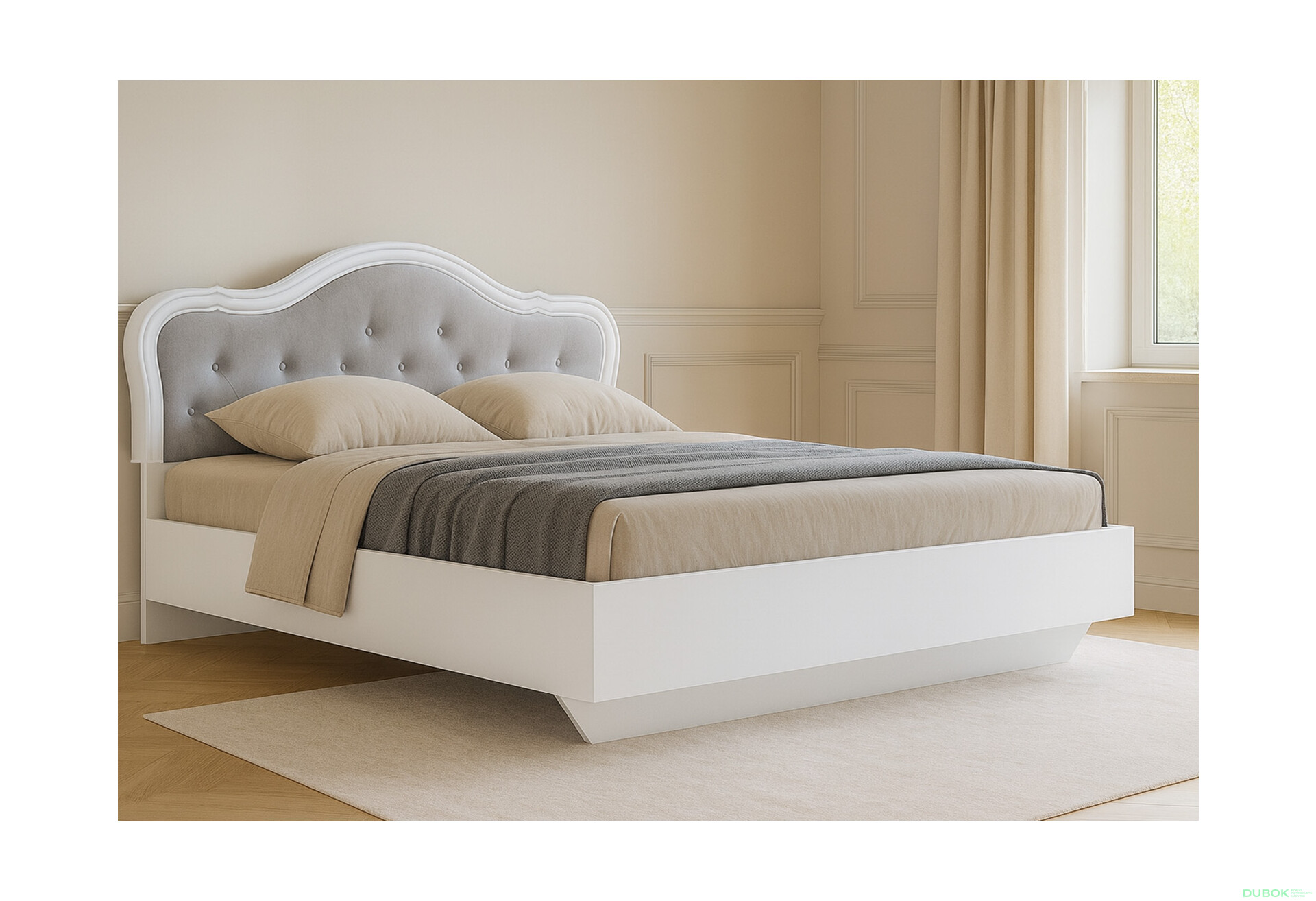 Fotografie 2 - Postel 160 bez rámu, bílá Luiza