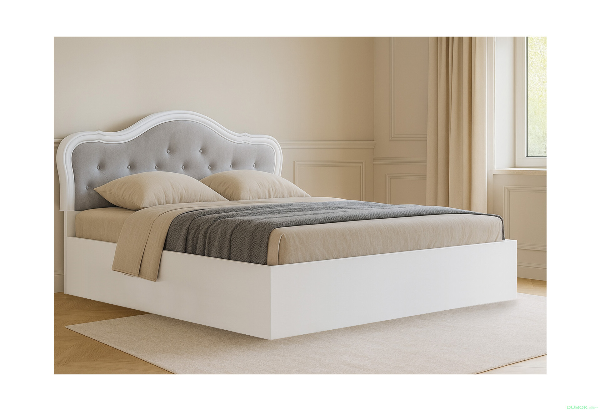 Fotografie 2 - Postel 160 výklopná s roštem, bílá Luiza