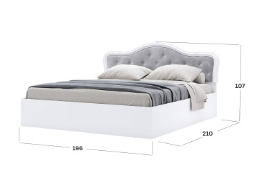 Postel 180 výklopná s roštem, bílá Luiza