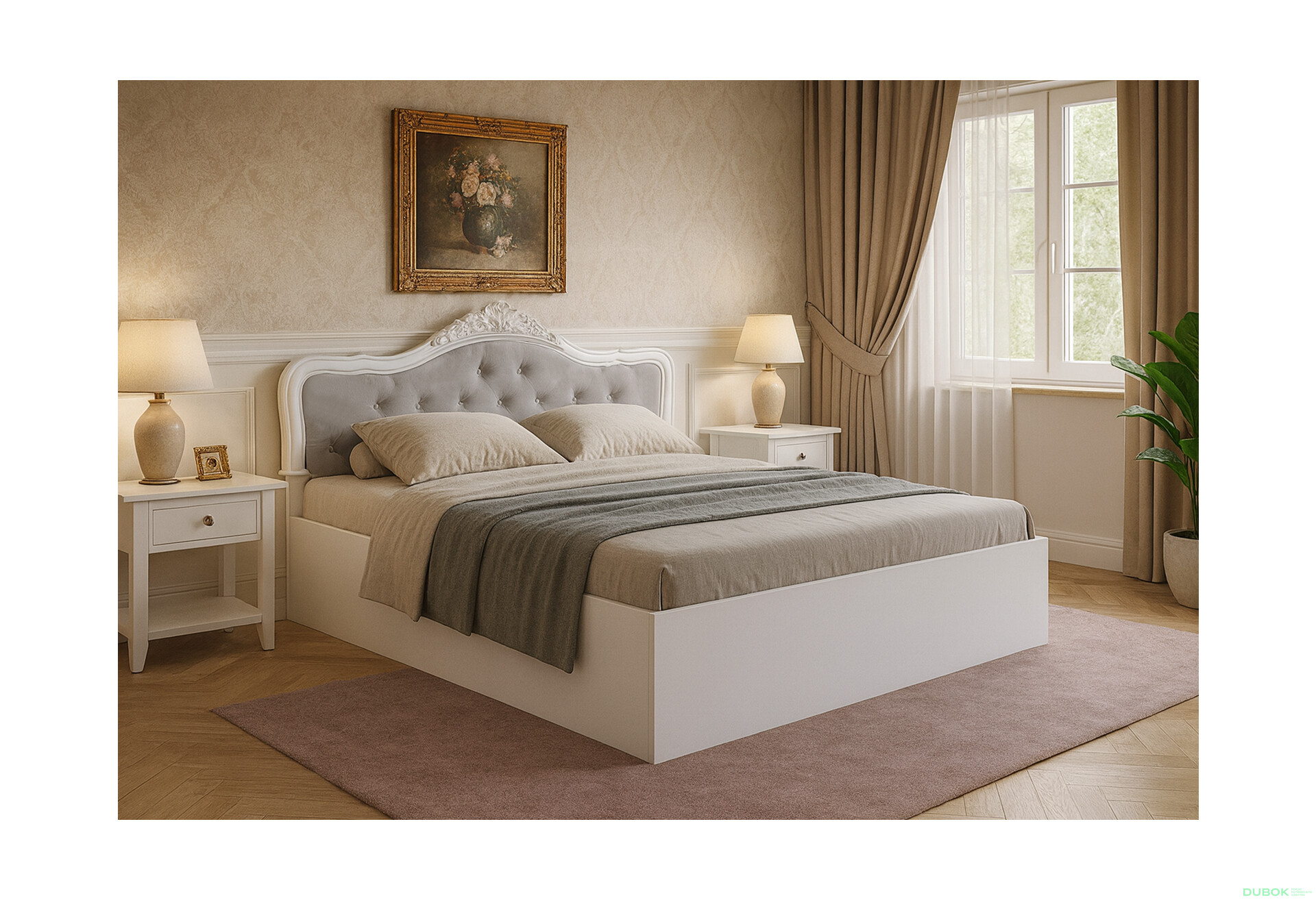 Fotografie 2 - Postel 180 výsuvná s rámem + koruna Luiza