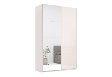 Skříň s posuvnými dveřmi Lili 1,5x2,4m (Dveře Lesklý Kašmír/Zrcadlo), série N Lily