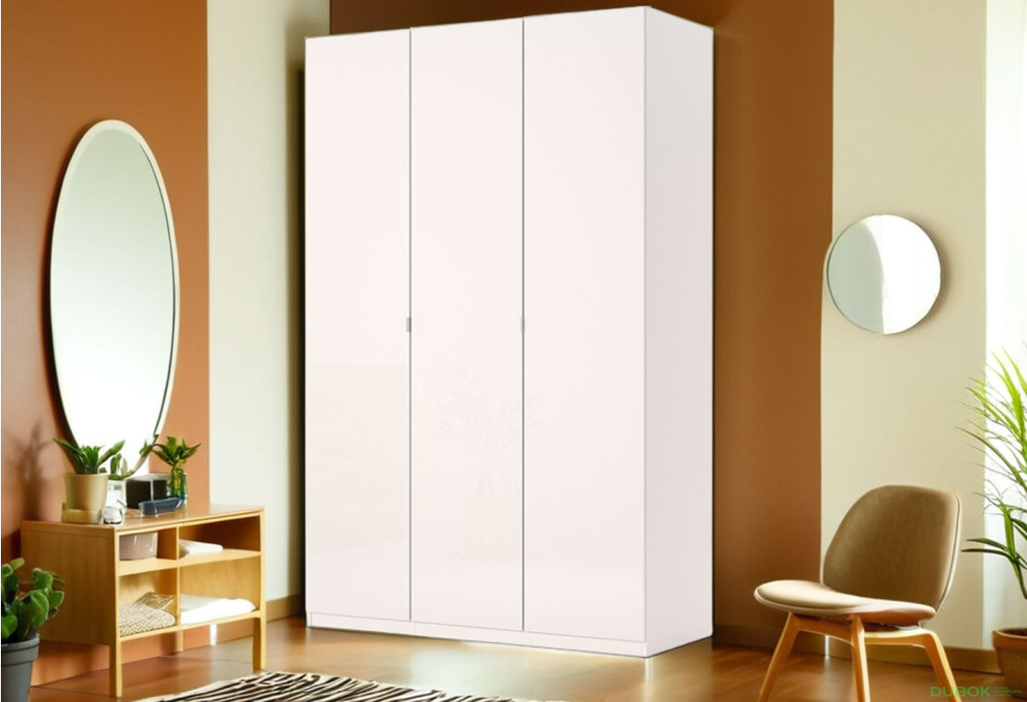 Skříň 3dveřová bez zrcadel Lesklý kašmír série N Lily - Fotografie 4 Fotografie 4 - Skříň 3dveřová bez zrcadel Lesklý kašmír série N Lily