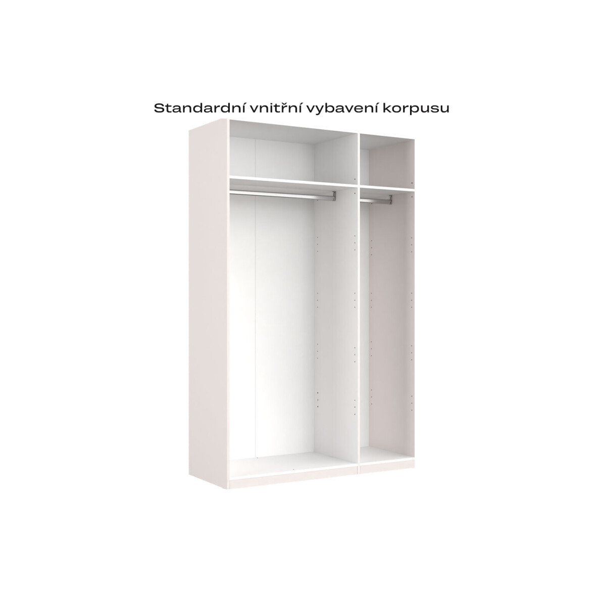 

Skříň 3dveřová bez zrcadel Lesklý kašmír série N Lily