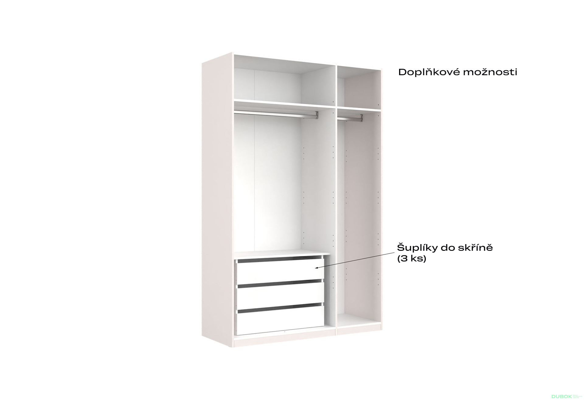 Skříň 3dveřová bez zrcadel Lesklý kašmír série N Lily - Fotografie 8 Fotografie 8 - Skříň 3dveřová bez zrcadel Lesklý kašmír série N Lily