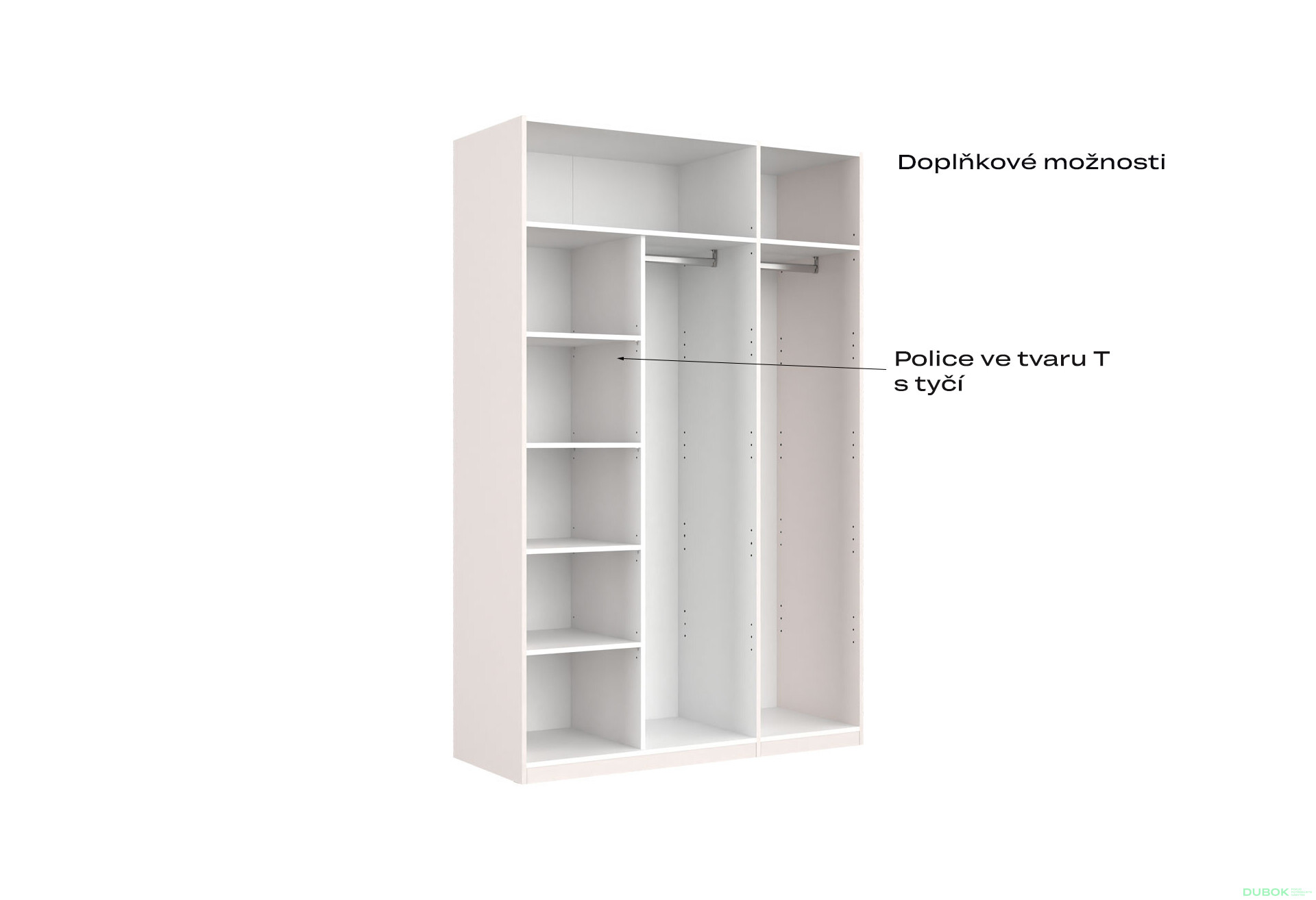 Skříň 3dveřová bez zrcadel Lesklý kašmír série N Lily - Fotografie 9 Fotografie 9 - Skříň 3dveřová bez zrcadel Lesklý kašmír série N Lily