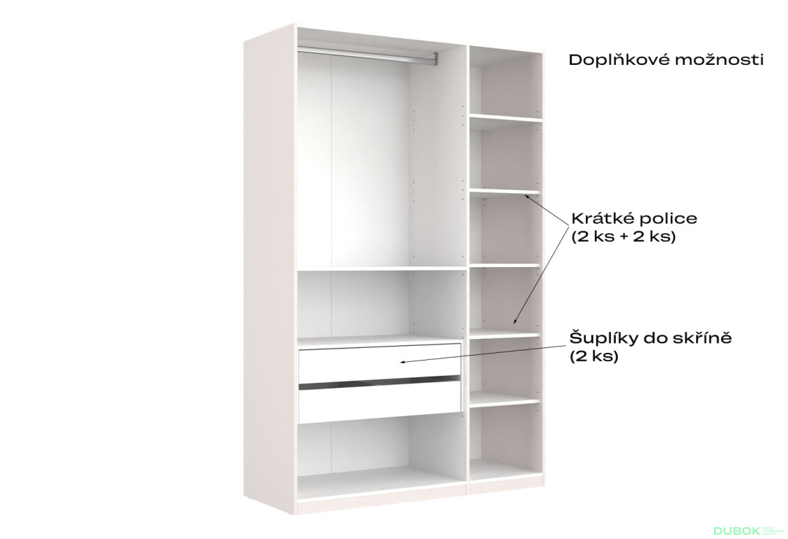 Skříň 3dveřová bez zrcadel Lesklý kašmír série N Lily - Fotografie 12 Fotografie 12 - Skříň 3dveřová bez zrcadel Lesklý kašmír série N Lily