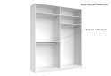 Fotografie 10 - Skříň s posuvnými dveřmi Lili 2,0x2,4m (Dveře Lesklý Kašmír), série N Lily