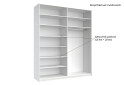 Skříň s posuvnými dveřmi Lili 2,0x2,4m (Dveře Lesklý Kašmír), série N Lily - Fotografie 12 Fotografie 12 - Skříň s posuvnými dveřmi Lili 2,0x2,4m (Dveře Lesklý Kašmír), série N Lily